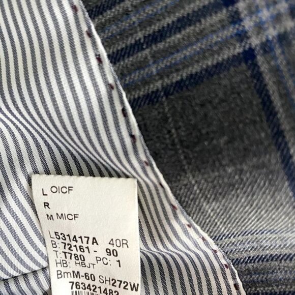 Todd Snyder Mayfair Fit Blazer Wool Sport Coat Jacket Gray Navy Grey Plaid 40R - Picture 10 of 10
